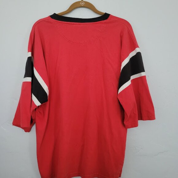 NFL BRAND RED AND BLACK BUCCANEERS POLO SHIRT - Picture 4 of 4